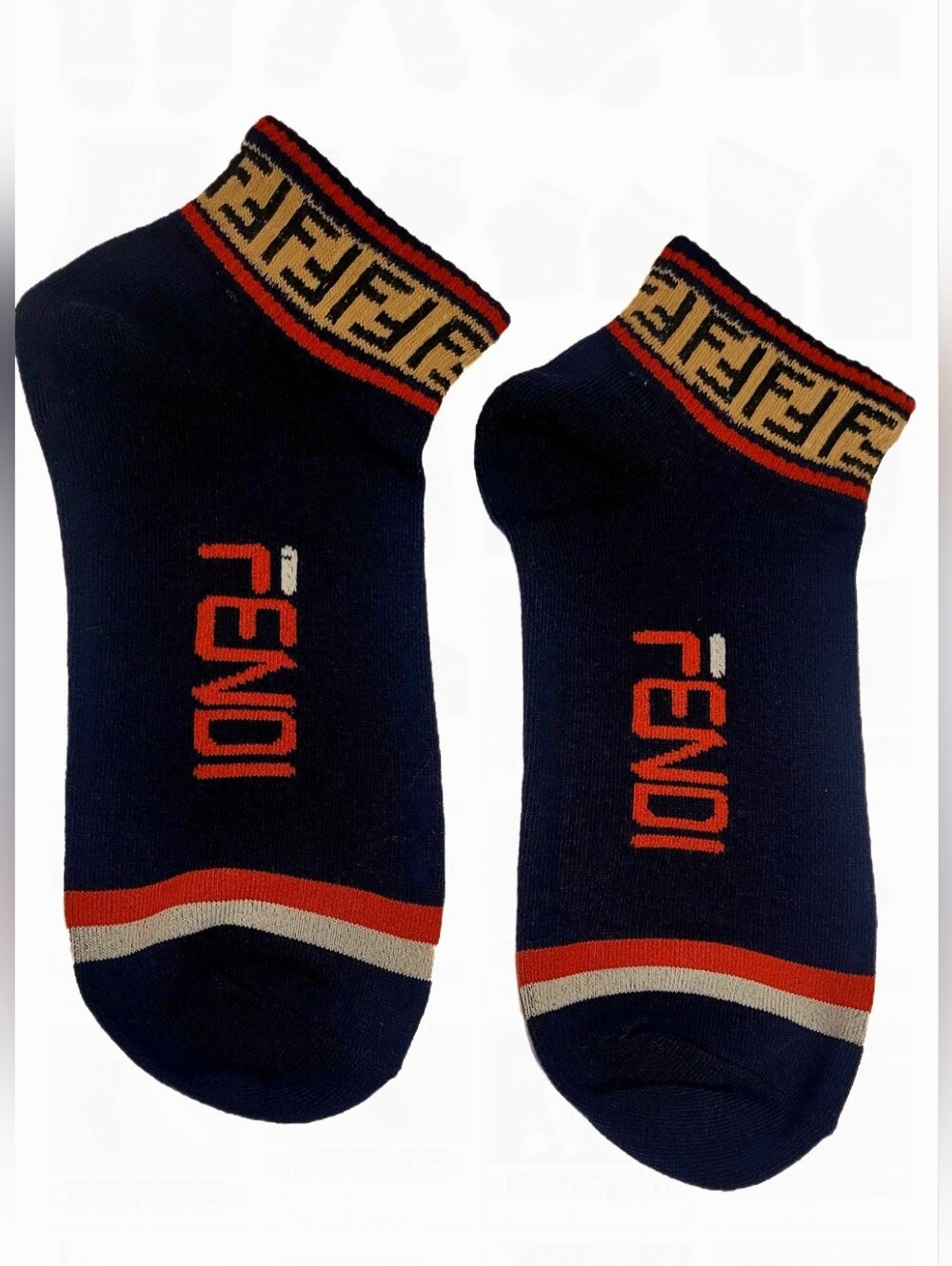 🇮🇹 Fendi Roma ✨️ Navy Blue Ankle Socks 🧦